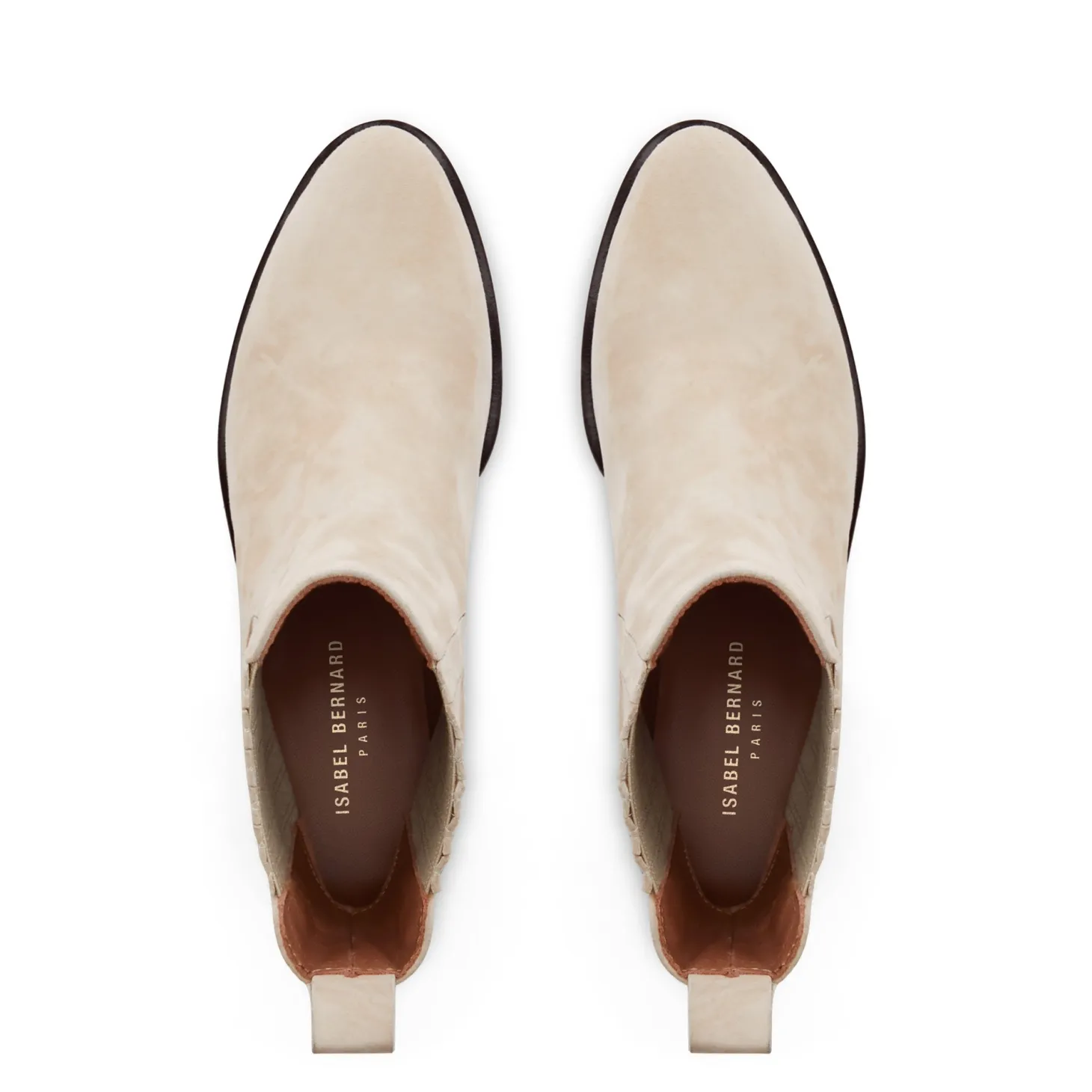 Isabel Bernard Vendôme Chey beige suède chelsea boots Outlet