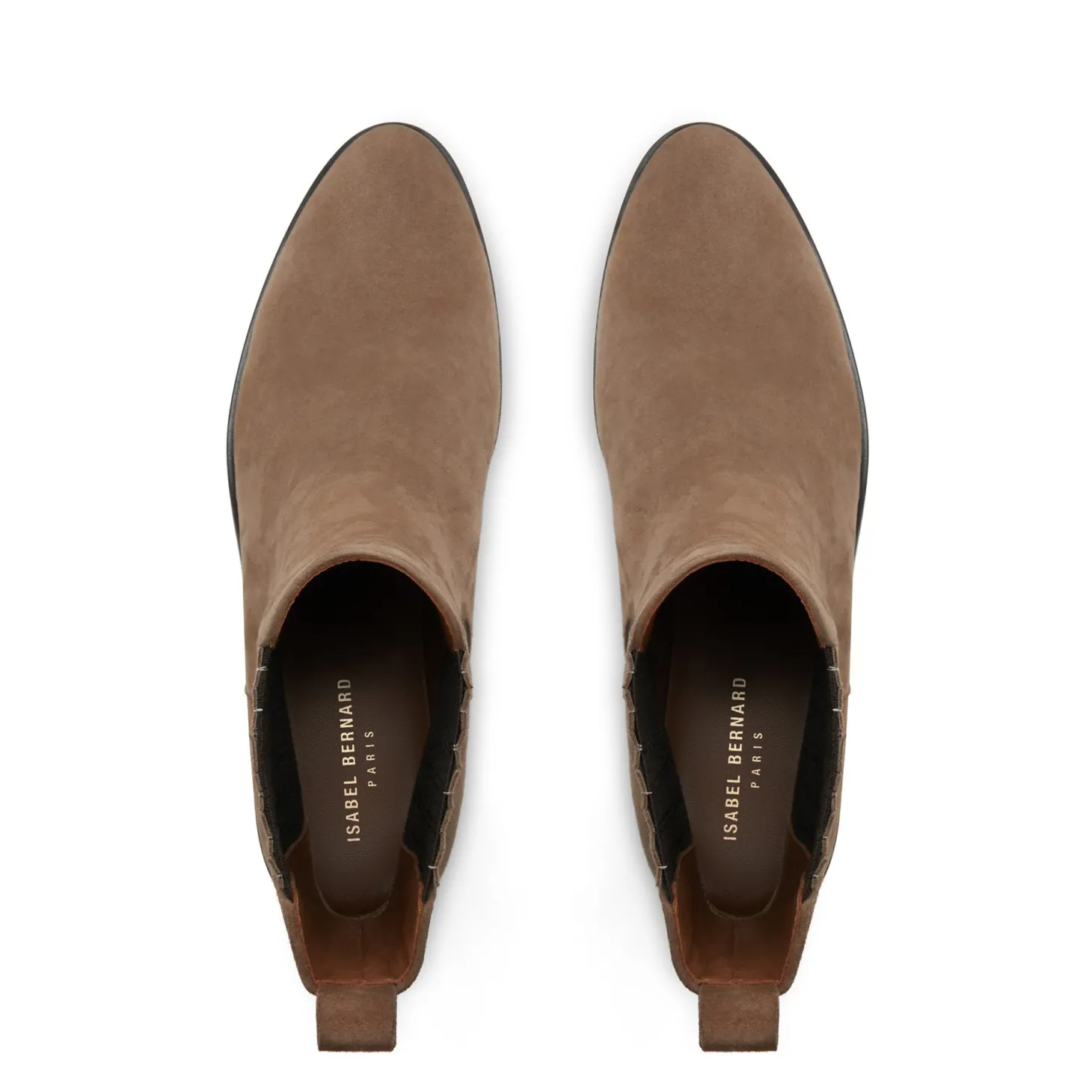 Isabel Bernard Vendôme Chey taupe suède chelsea boots Best Sale