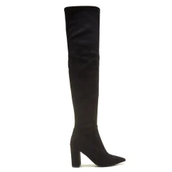 Isabel Bernard Vendôme Fem zwarte nylonstretch suède heels Best