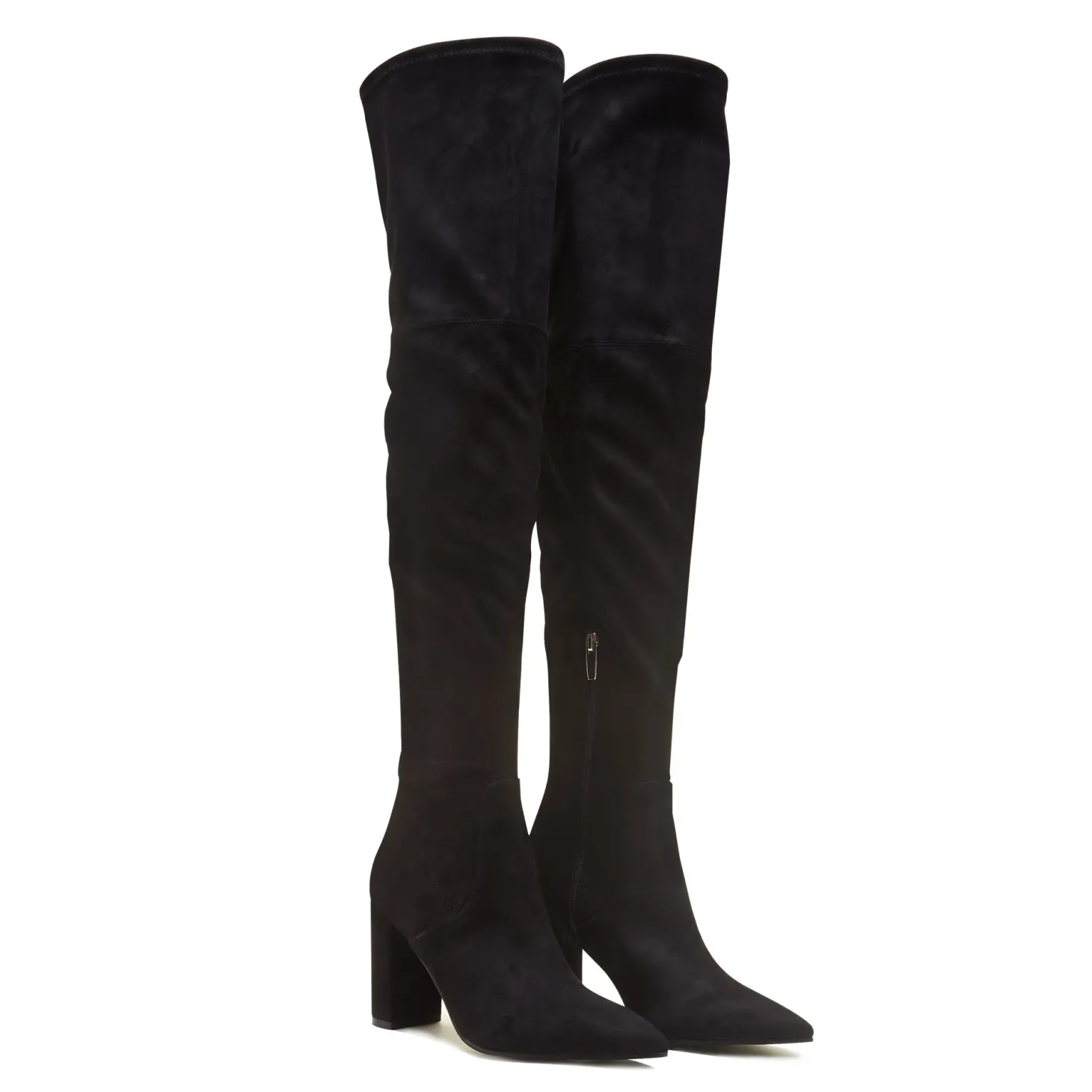 Isabel Bernard Vendôme Fem zwarte nylonstretch suède heels Best