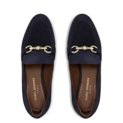 Isabel Bernard Vendôme Fleur blue suede loafers Flash Sale