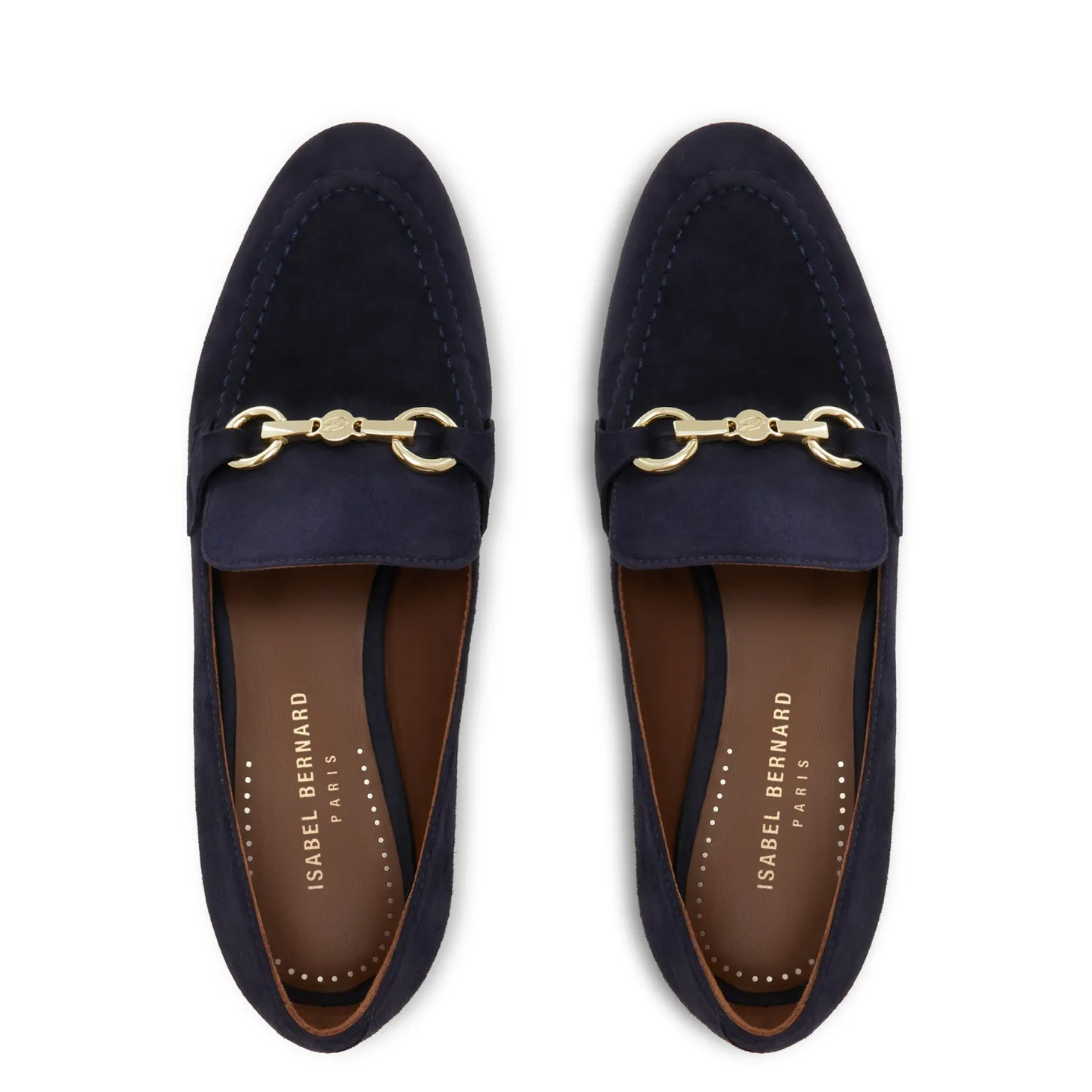 Isabel Bernard Vendôme Fleur blue suede loafers Flash Sale
