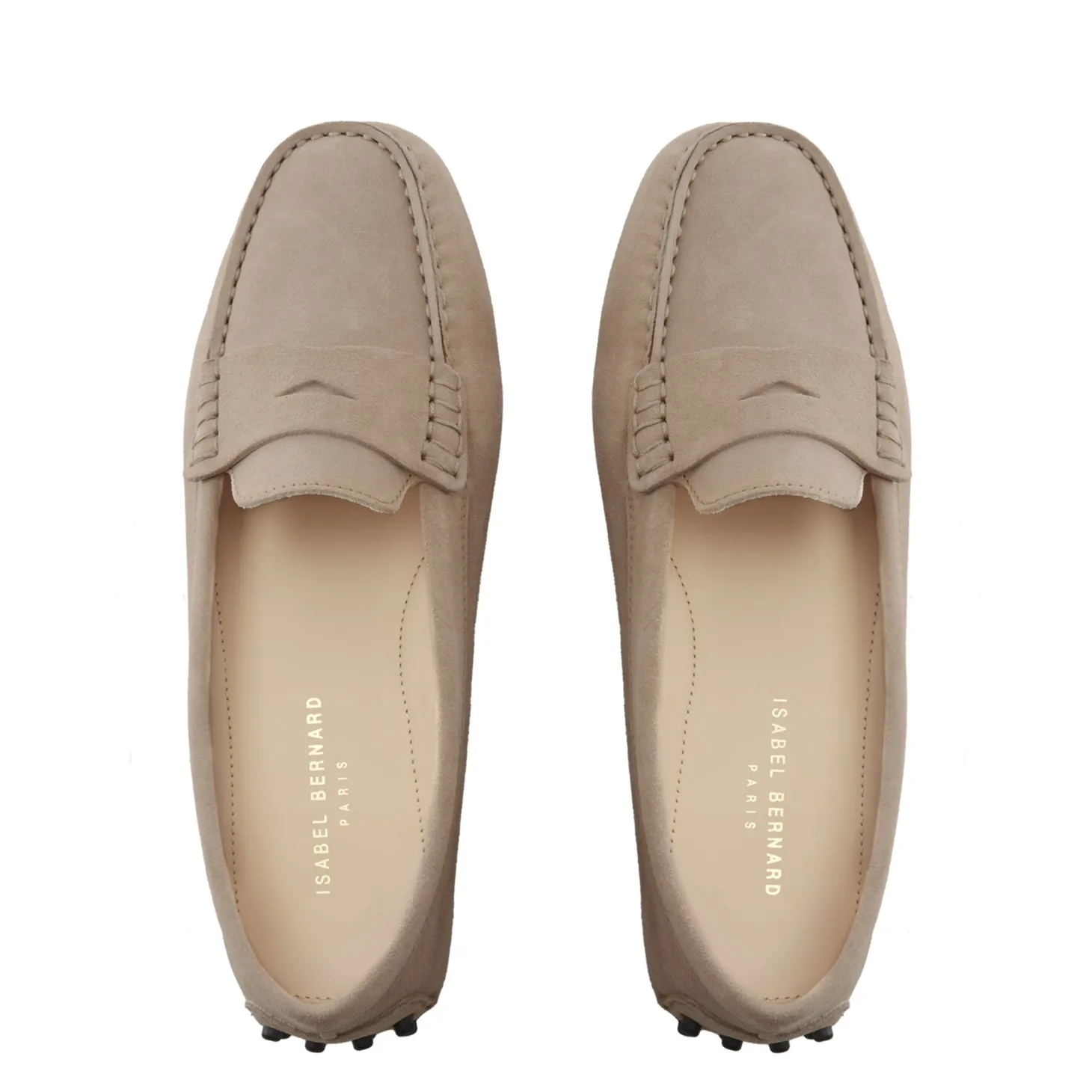 Isabel Bernard Vendôme Marie beige suède mocassins Cheap