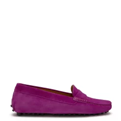 Isabel Bernard Vendôme Marie fuchsia suède mocassins Discount
