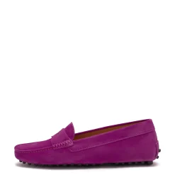 Isabel Bernard Vendôme Marie fuchsia suède mocassins Discount