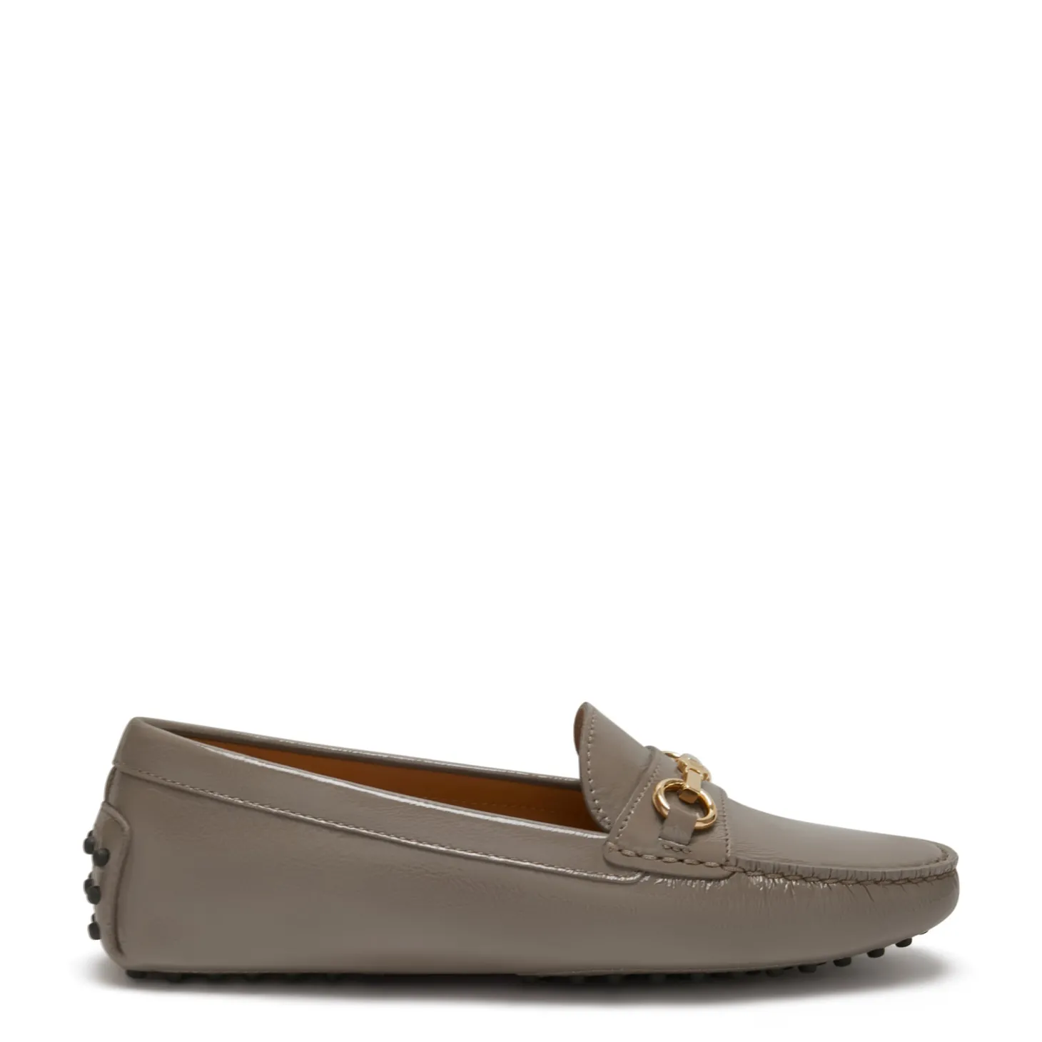 Isabel Bernard Vendôme Marie taupe lakleren mocassins van kalfsleer Hot