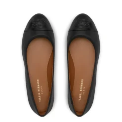Isabel Bernard Vendôme Ynes zwarte leren ballerina's van kalfsleer Store